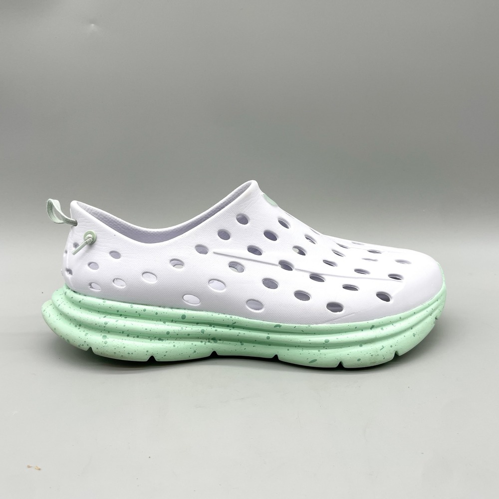 Kane Mens 12 Revive Active Recovery Shoes White Mint Green Speckled Slip On Gym